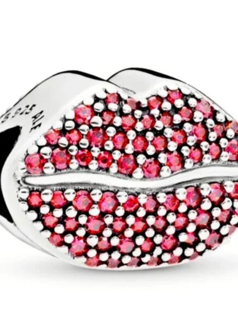 Pandora Kiss More Red Cubic Zirconia Lip Charm